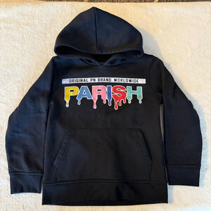 Boys Parish Nation Hoodie Size 5 Black